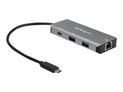 Thumbnail 3 of 8 for StarTech.com 3 Port USB C Hub with Gigabit Ethernet, 2x USB-A/1x USB-C, SuperSpeed 10Gbps USB 3.2 Gen 2 Type C Hub, TAA