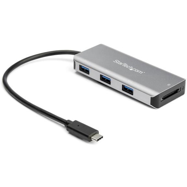 StarTech.com 3 Port USB C Hub with SD Card Reader, 3x USB-A & SD Slot, USB 3.2 Gen 2 10Gbps Type C Laptop Adapter TAA