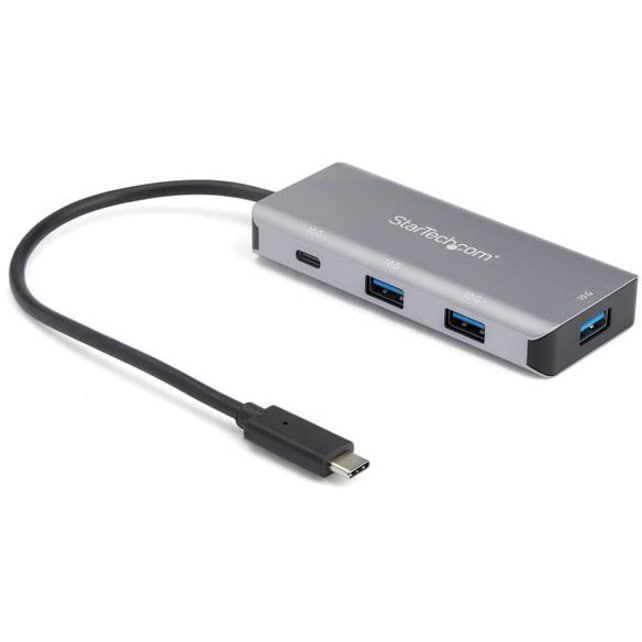 4 Port USB C Hub w/ 2x USB A & 2x USB C - SuperSpeed 10Gbps USB Type-C 3.2  Gen 2 Hub - USB Bus Powered - Portable USB-C to USB Adapter Hub - Aluminum