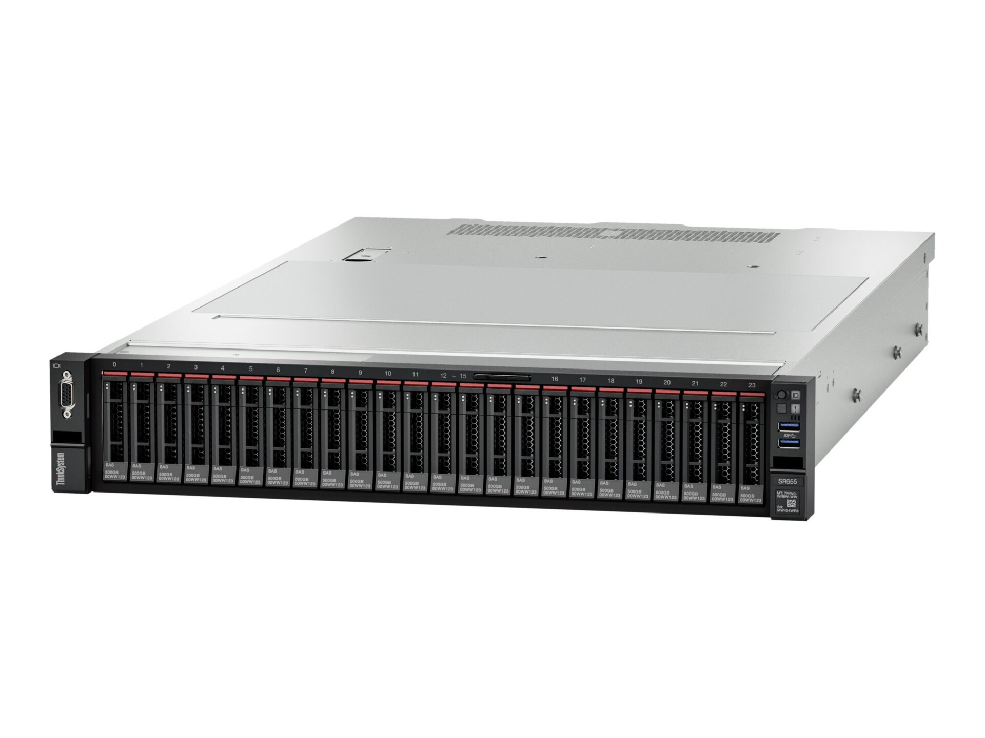 Lenovo ThinkSystem SR655 - rack-mountable - EPYC 7502P 2.5 GHz - 32 GB