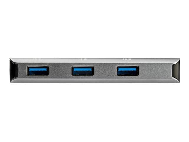 StarTech.com 3 Port USB C Hub with SD Card Reader - 3x USB-A & SD Slot - USB 3,2 Gen 2 10Gbps Type C Laptop Adapter Hub