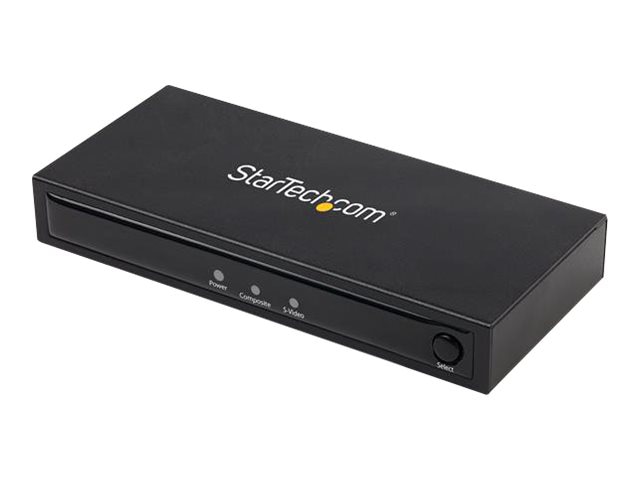 StarTech.com S-Video or Composite to HDMI Converter with Audio - 720p - NTSC & PAL - Analog to HDMI Upscaler - Mac &