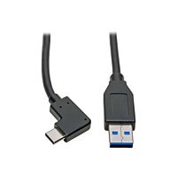 Eaton Tripp Lite Series USB-C to USB-A Cable (M/M), Right-Angle C, USB 3,2 Gen 1 (5 Gbps), Thunderbolt 3 Compatible, 3