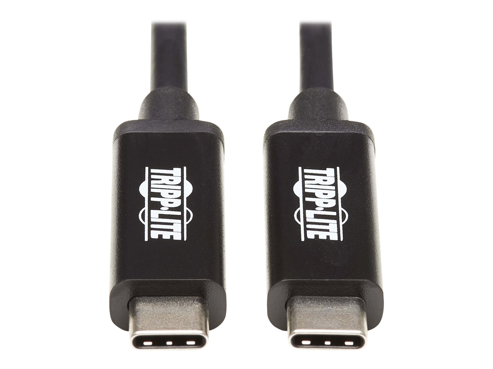 Eaton Tripp Lite Series Thunderbolt 3 Cable 40 Gbps Active 5A 100W PD 4K USB C M/M 1M Black - USB-C cable - 24 pin USB-C