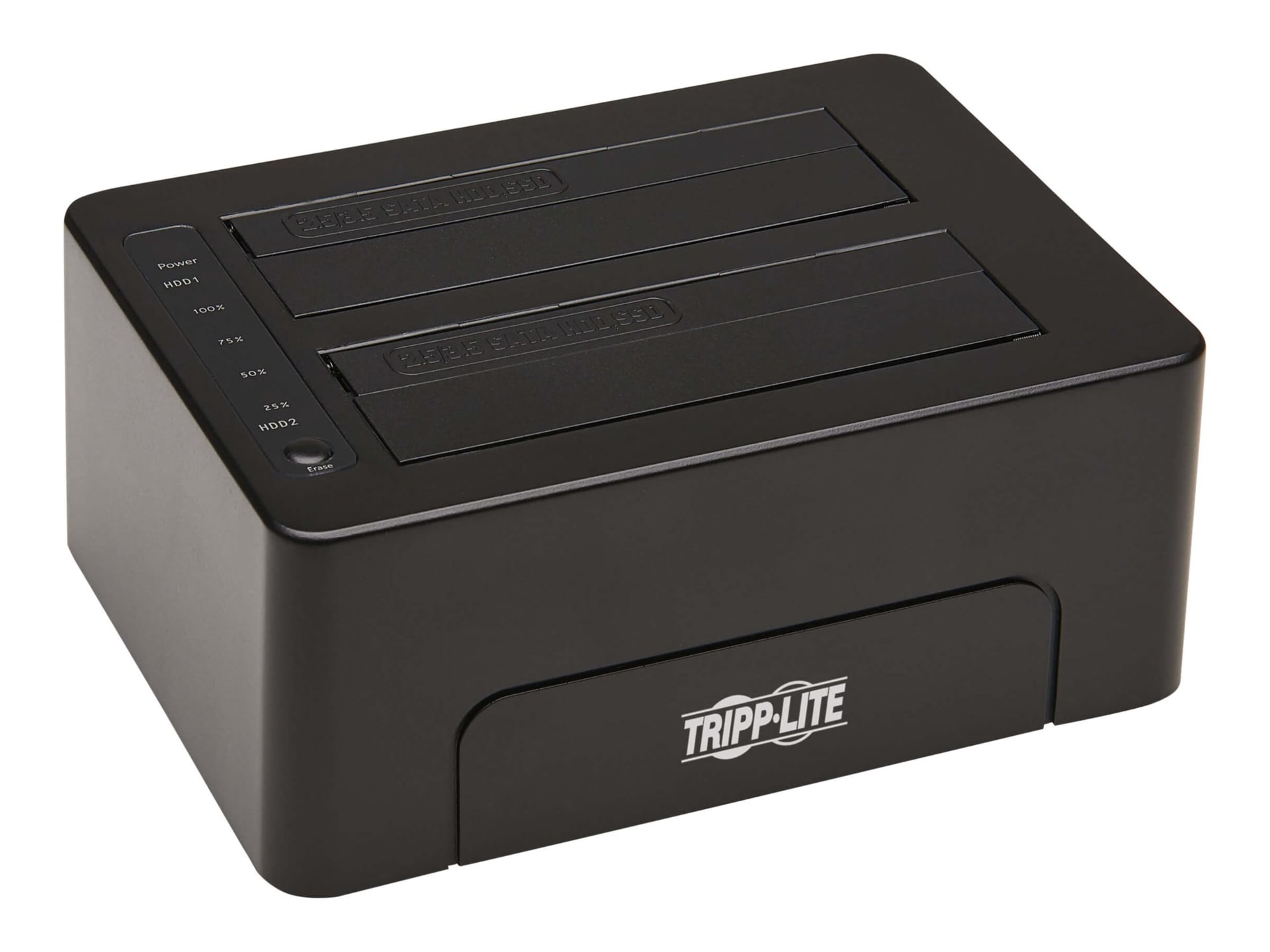 Tripp Lite 2-Bay USB 3.0 SATA Hard Drive Docking Station with Erase Function, 2.5 and 3.5 in. HDD and SSD - HDD docking