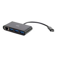 C2G USB C Hub with Ethernet - 3-Port USB Hub - concentrateur (hub) - 3 ports
