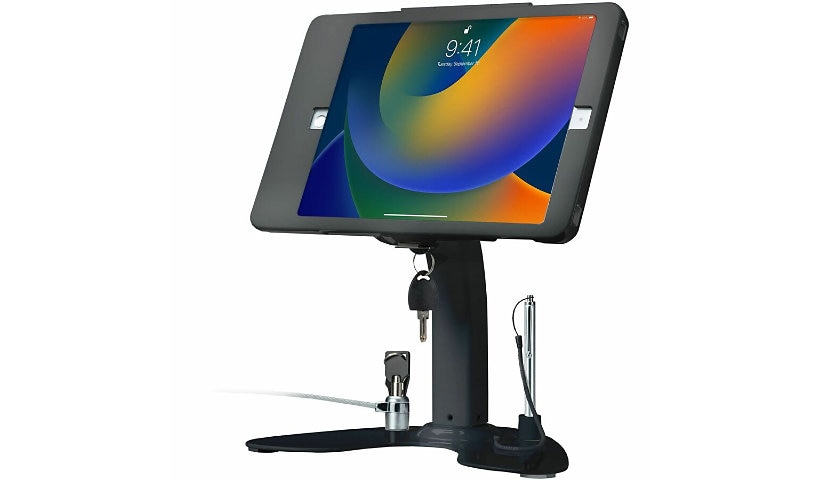 CTA Digital Dual Security Kiosk Stand with Locking Case and Cable for iPad 10.2 (Gen. 7), iPad Air 3 and iPad Pro 10.5