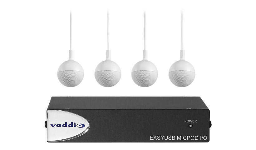 Vaddio CeilingMIC - microphone - avec Vaddio EasyUSB MicPOD I/O