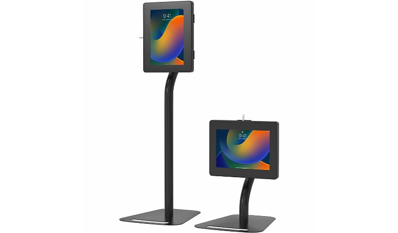 CTA Digital Premium Height-Adjustable Floor-to-Desk Security Kiosk for Tablets