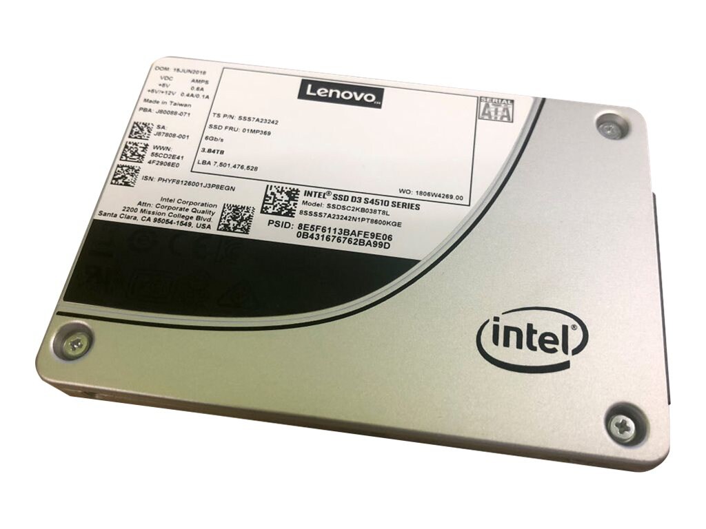 Intel S4510 Entry - solid state drive - 3.84 TB - SATA 6Gb/s