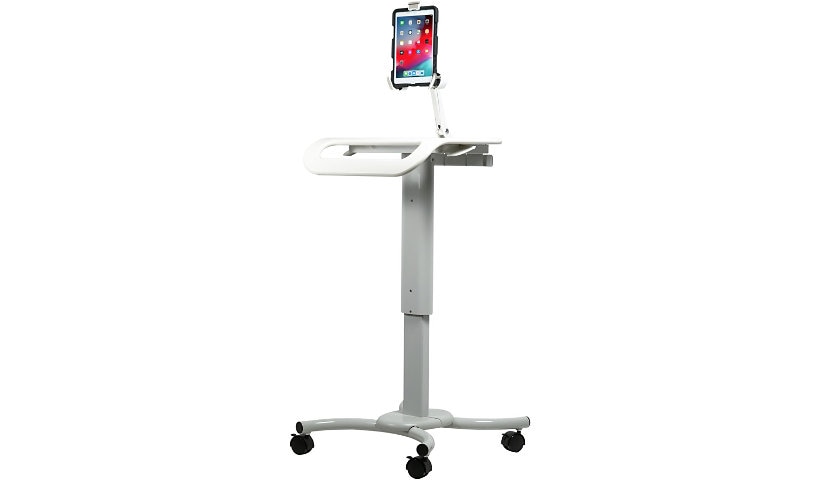 CTA Adjustable Rolling Security Medical Workstation Cart - cart - for table