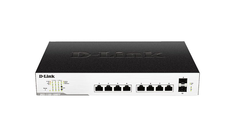D-Link DGS 1100-10MPP - switch - 10 ports - smart - rack-mountable