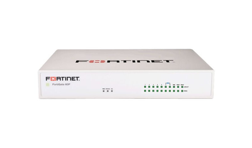 Fortinet FortiGate 60F - security appliance - with 3 years 24x7 FortiCare and FortiGuard Unified (UTM) Protection