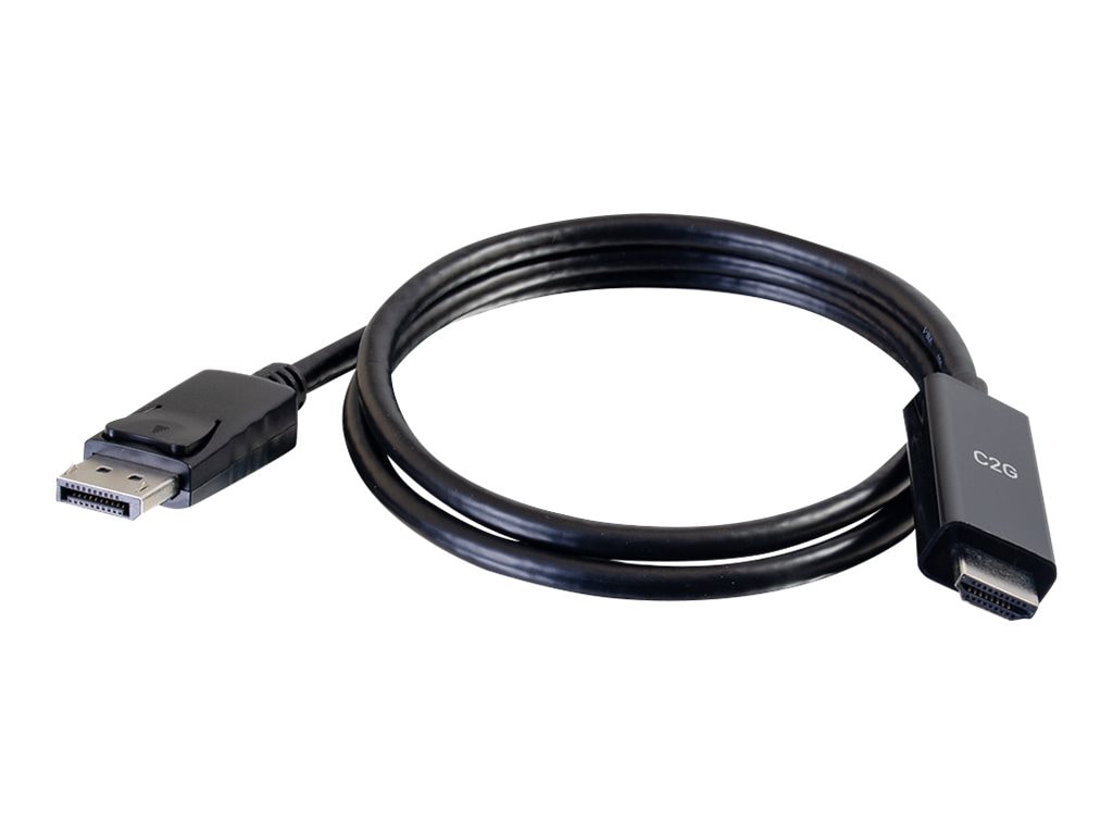 C2G 3ft DisplayPort to HDMI Cable - DP to HDMI Adapter Cable - DisplayPort 1.2 HDMI 2.0 - 4K 60Hz - M/M