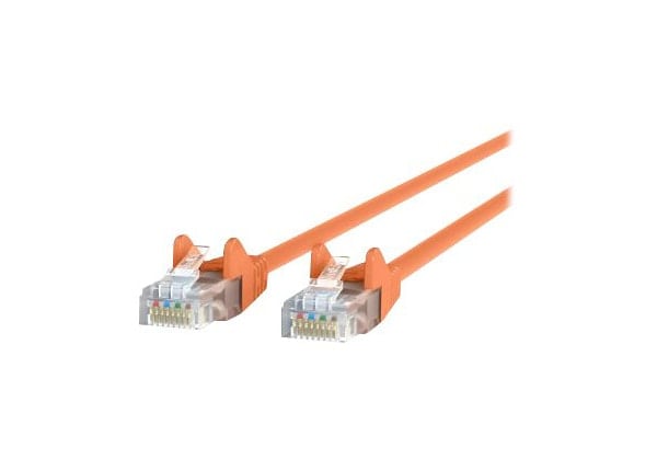 Belkin Cat5e/Cat5 6ft Orange Snagless Ethernet Patch Cable, PVC, UTP, 24 AWG, RJ45, M/M, 350MHz, 6'