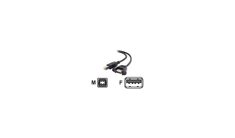 C2G Panel Mount Cable - USB cable - USB Type B to USB - 15.2 cm