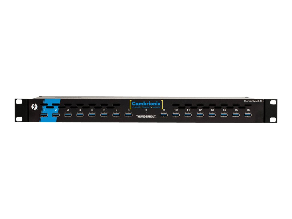 Datamation Cambrionix 19" ThunderSync 16 Port USB 3.2 Hub