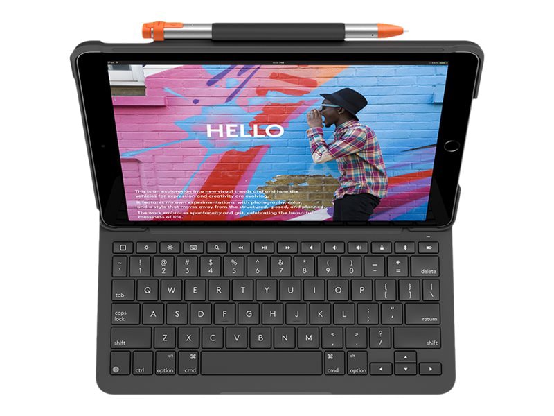 Logitech 10,2 Keyboard Case Slim Folio for iPad (7th, 8th & 9th gen) -  keyboard and folio case - graphite - 920-009473 - Tablet Cases - CDW.ca
