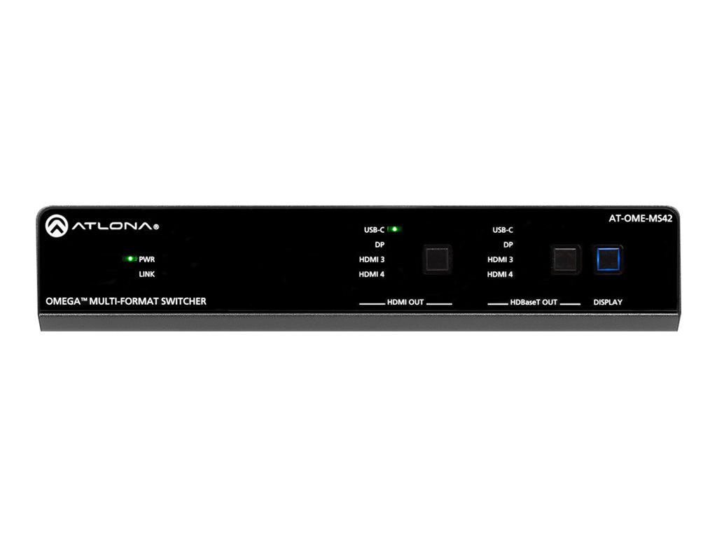 Atlona Omega AT OME MS42 4x2 matrix switcher audio disembedder HDBaseT converter