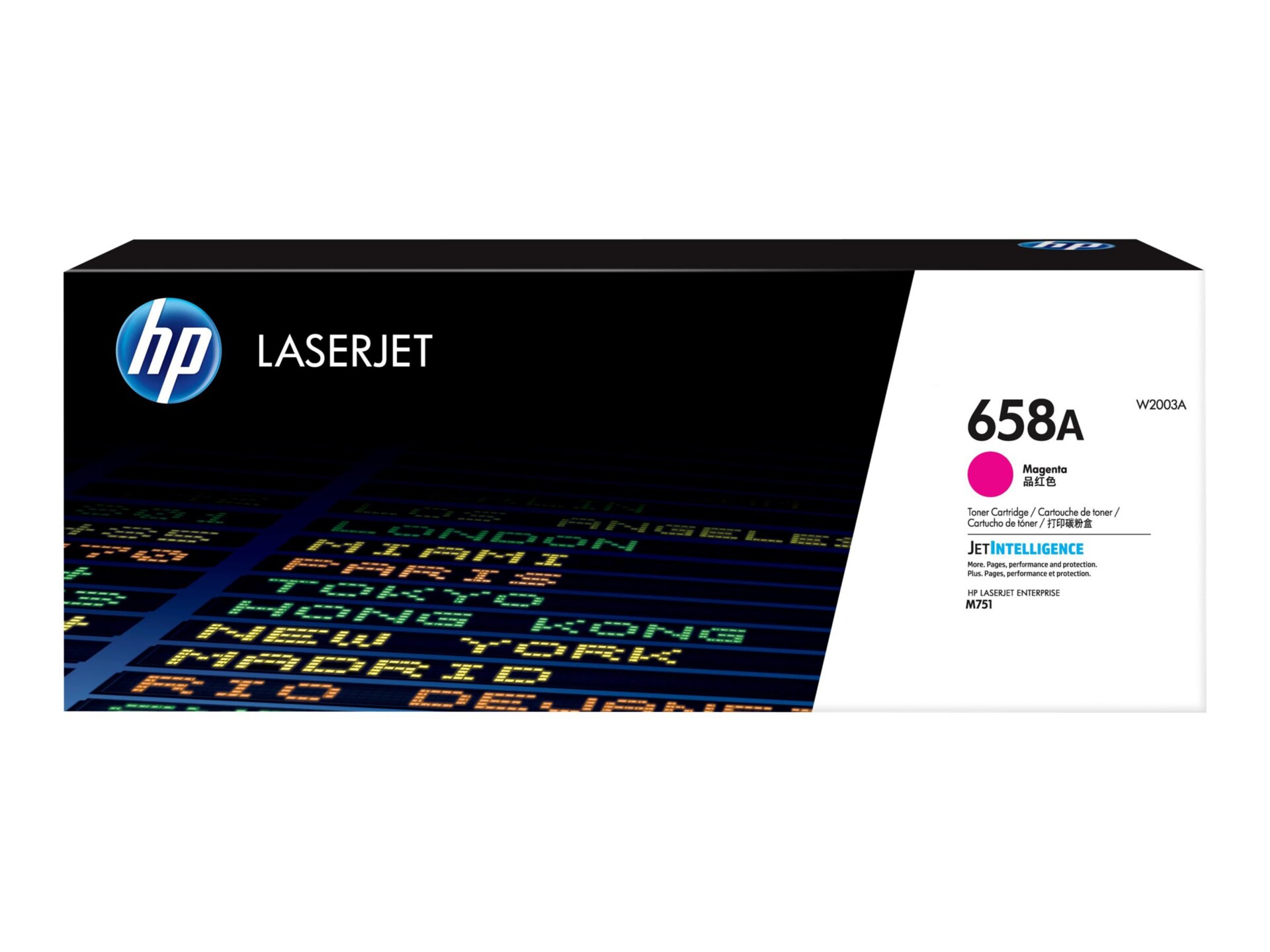 HP 658A (W2003A) Original Laser Toner Cartridge - Magenta - 1 Each