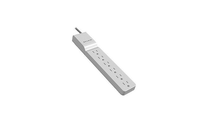 Belkin 6 Outlet Home and Office Surge Protector - 10 foot cord - White - 720 Joule