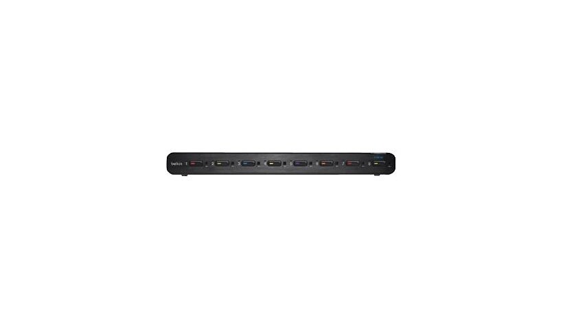 Belkin Advanced Secure DVI-I KVM Switch - commutateur écran-clavier-souris/audio - 8 ports