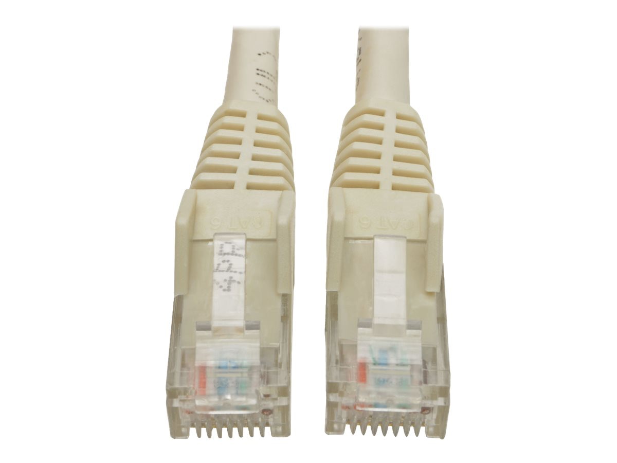 Eaton Tripp Lite Series Cat6 Gigabit Snagless Molded (UTP) Ethernet Cable (RJ45 M/M), PoE, White, 8 ft. (2.43 m) - patch