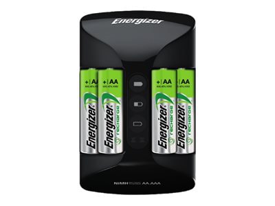 Energizer CHPROWB4 Battery Charger, AA, AAA Battery, Nickel-Metal