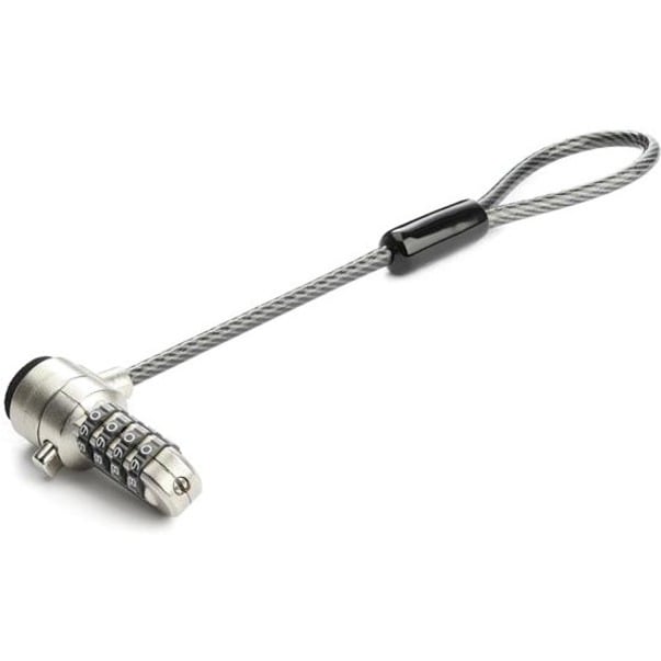 StarTech.com Universal Laptop Cable Lock Expansion Loop - Add a 6" 4-Digit Combination K-Slot Lock to Secure Multiple