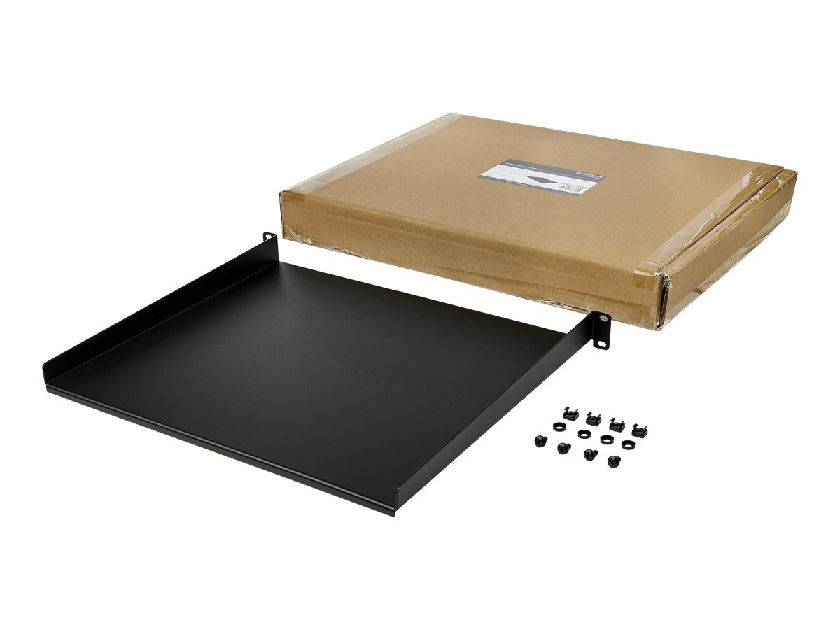 Thumbnail 3 of 12 for StarTech.com 1U Server Rack Cabinet Shelf - Fixed 16" Deep Cantilever Rackmount Tray for 19" Data/AV/Network Enclosure