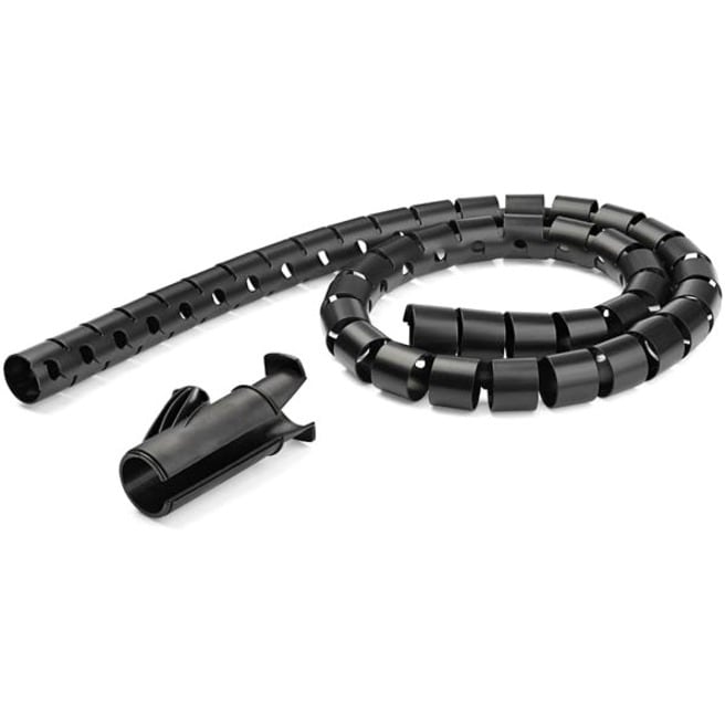 StarTech.com 1.5m / 4.9ft Cable Management Sleeve - Spiral - 25mm / 1" Diameter - W/ Cable Loading Tool - Expandable