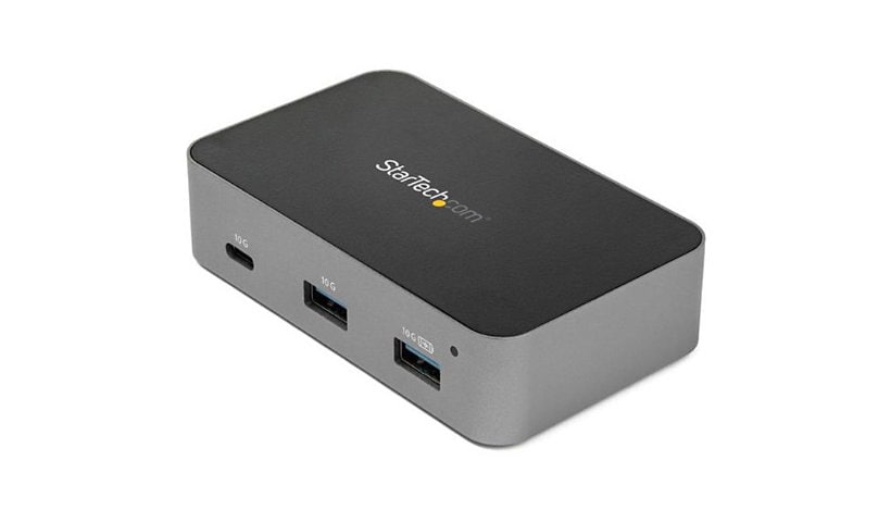 StarTech.com 4-Port USB C Hub - USB 3.2 Gen 2 (10 Gbps) - 3x USB-A & 1x USB-C - Powered - Universal Adapter Included