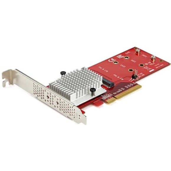 CP073-1_2 x M.2 NVMe SSD to PCIe 5.0 x8 Adapter Card (FHHL) with Removable  Drive Trays