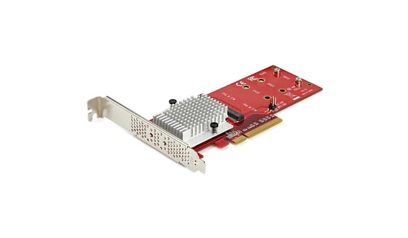 StarTech.com Dual M.2 PCIe SSD Adapter Card - x8 / x16 NVMe or AHCI M.2 SSD to PCI Express 3.0 M-Key