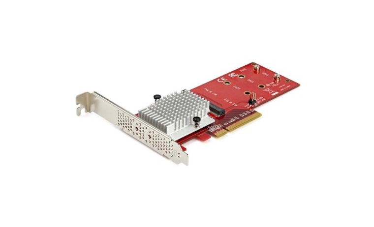 StarTech Dual M.2 PCIe SSD Adapter Card, x8 / x16 Dual NVMe or