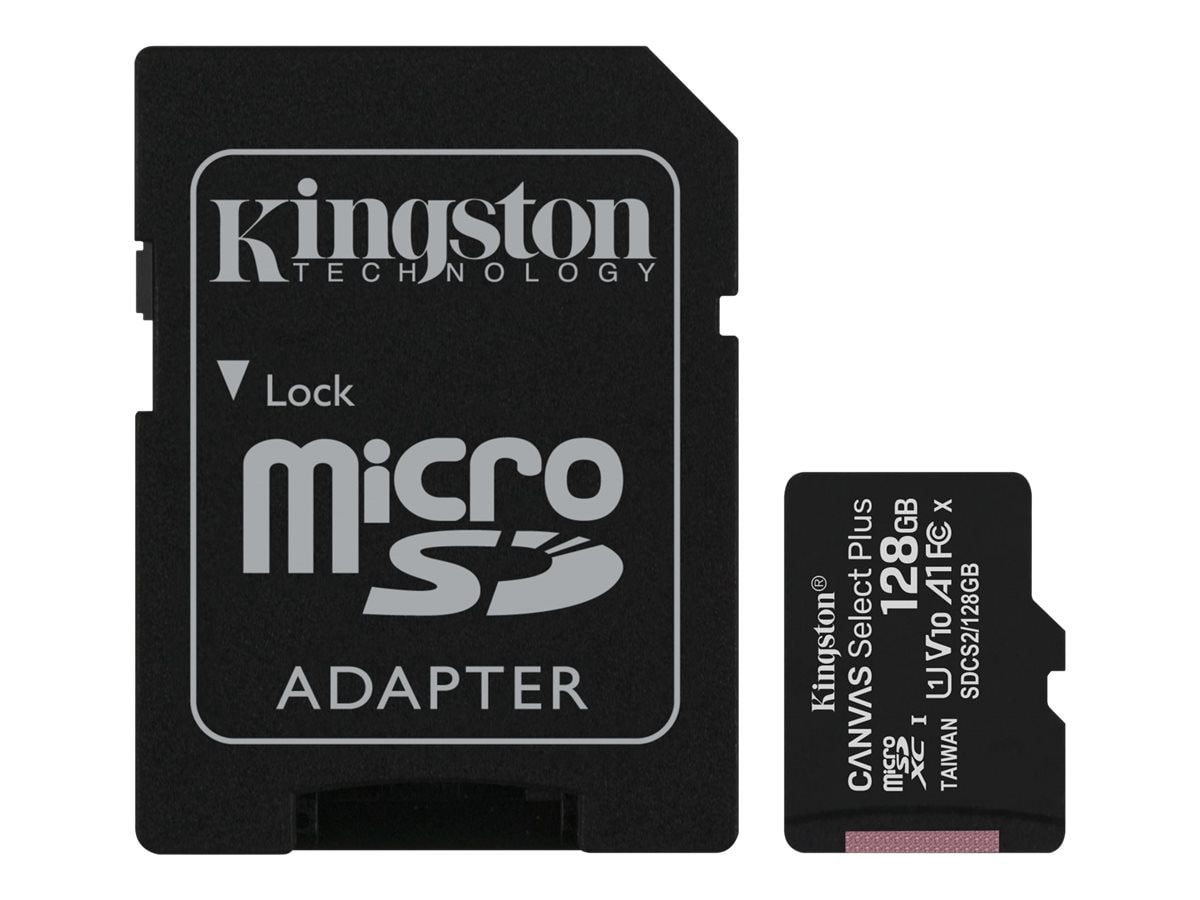 Kingston Canvas Select Plus - flash memory card - 128 GB - microSDXC UHS-I