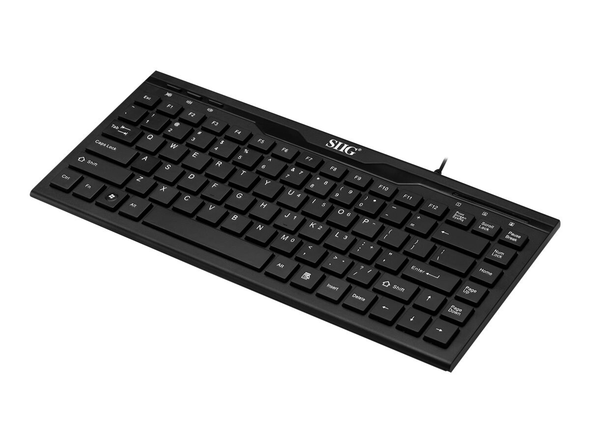 SIIG USB 87-Key Mini Keyboard - keyboard - QWERTY