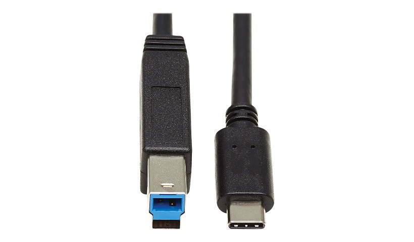 Tripp Lite USB-C to USB-B Cable (M/M) - USB-C 3.1 Gen 2, 10 Gbps, Thunderbolt 3 Compatible, 20 in. - USB-C cable - USB