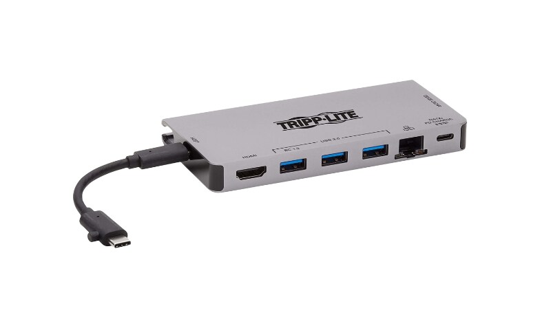 Tripp Lite USB C Docking Station USB Hub 4k w/ HDMI, Gbe Gigabit Ethernet, SD Card PD Charging - docking station - U442-DOCK5D-GY - Docking Stations & Port Replicators - CDW.com
