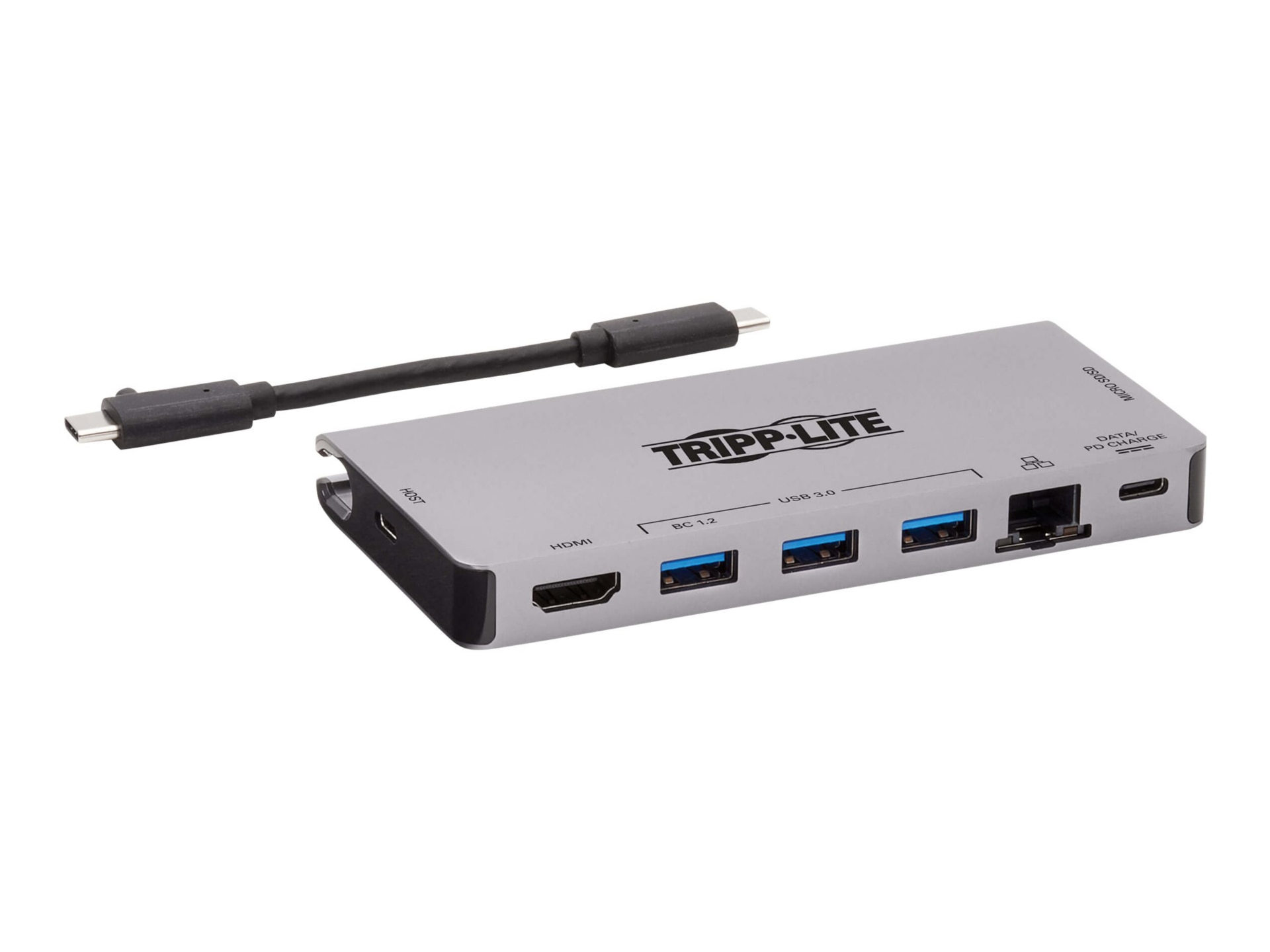 Thumbnail 3 of 13 for Eaton Tripp Lite Series USB C Docking Station USB Hub 4k w/ HDMI, Gbe Gigabit Ethernet, SD Card Reader, PD Charging -