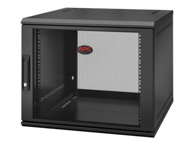 APC NetShelter 9U Wallmount Rack Enclosure Cabinet Single Hinged Server Dep
