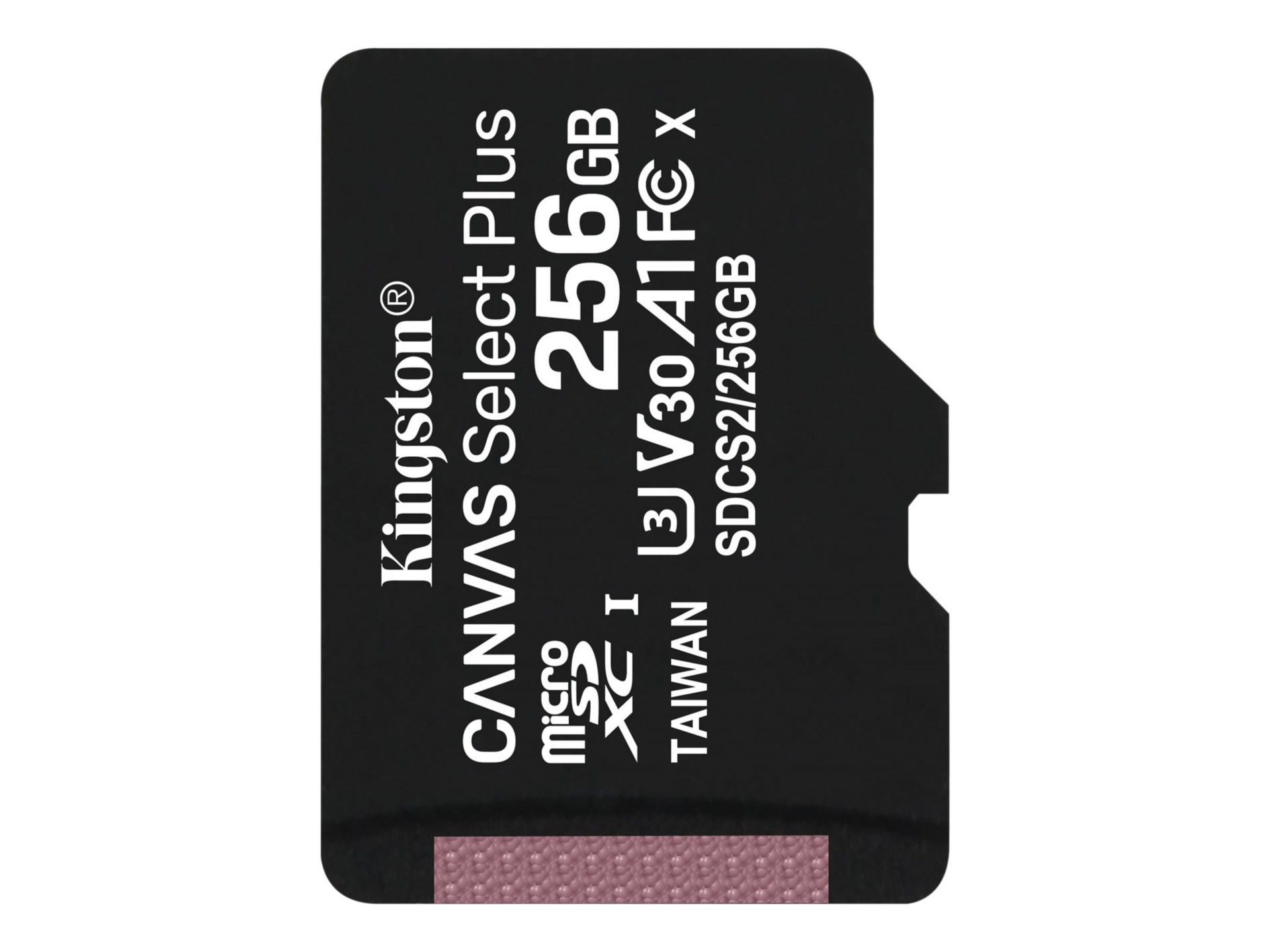 Kingston Canvas Select Plus - flash memory card - 256 GB - microSDXC UHS-I