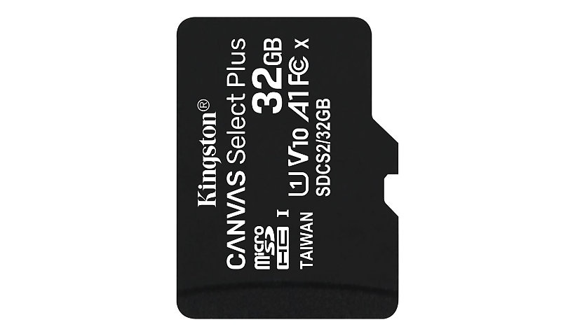 Kingston Canvas Select Plus - flash memory card - 32 GB - microSDHC UHS-I