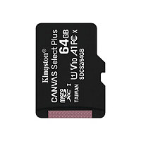 Kingston Canvas Select Plus - flash memory card - 64 GB - microSDXC UHS-I