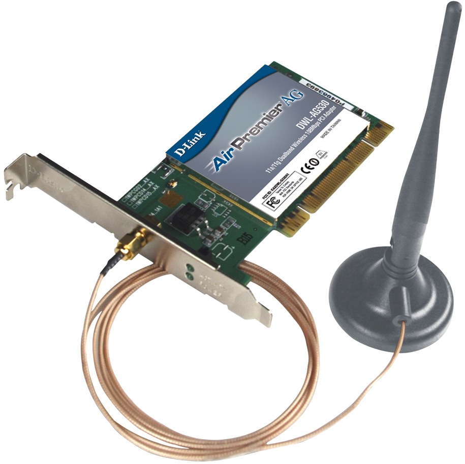 D-Link Tri-Mode Dual 802.11a/b/g (2.4/5GHz) Wireless 108Mbps PCI Adapter