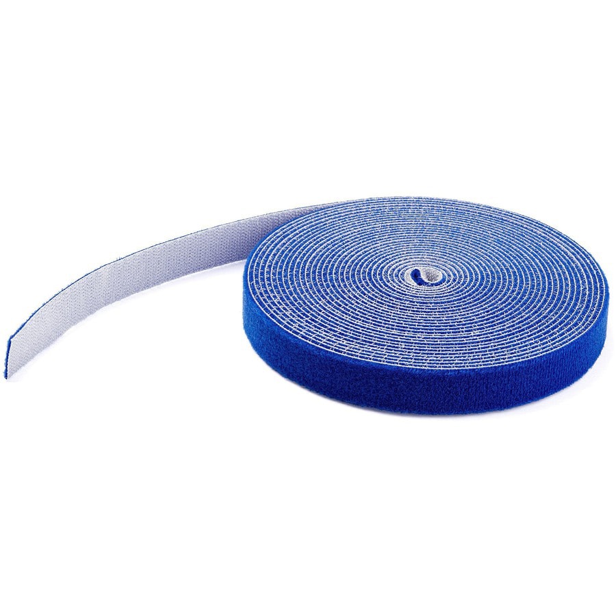 StarTech.com 100ft Hook and Loop Tape Roll Reusable Cable Ties/Wraps - Blue
