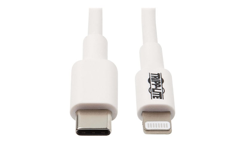 Eaton Tripp Lite Series USB-C to Lightning Sync/Charge Cable (M/M), MFi Certified, White, 3 ft. (0,9 m) - USB cable - 24