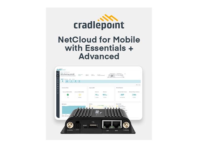 Cradlepoint NetCloud Essentials and Advanced for Mobile Routers FIPS - subscription license (1 year) - 1 license - with