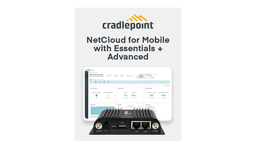 Cradlepoint NetCloud Essentials and Advanced for Mobile Routers FIPS - subscription license (1 year) - 1 license - with