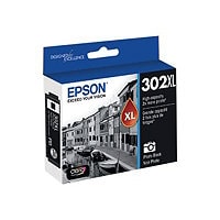 Epson 302XL With Sensor - haute capacité - photo noire - original - cartouche d'encre